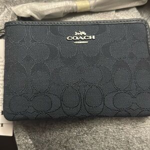 Coach Metallic Silver Pouch